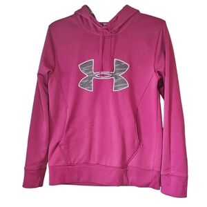 Under Armour Hoodie Pink with Camo Logo Size Medium